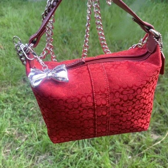 Coach Vintage Red Soho Hobo Bag - Picture 2 of 16